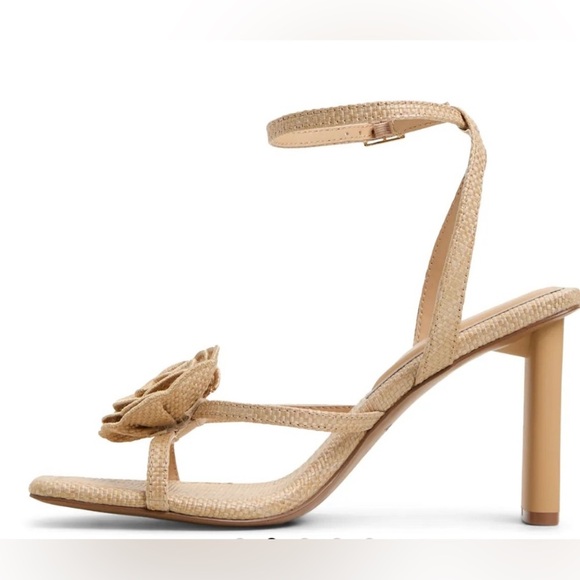 ALDO SiennaMae Raffia Heeled Sandals Natural Beige – Size 9 brand new - Picture 4 of 16